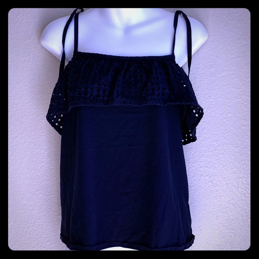 Loft spaghetti strap blue top size 14